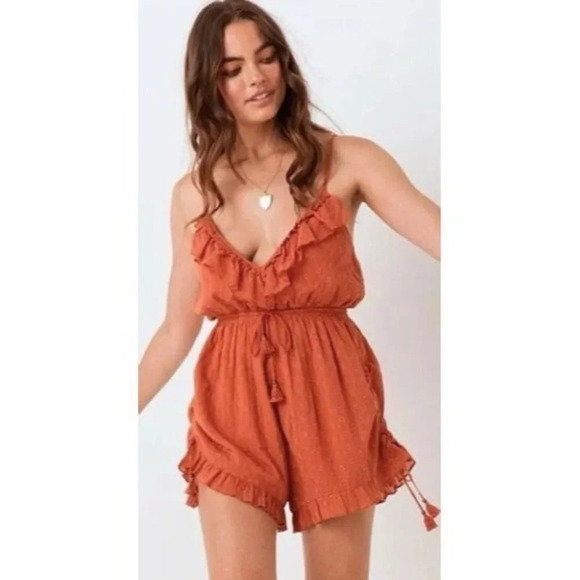 NWT Spell & the Gypsy Collective Copper Daisy Chain Romper-sz XS